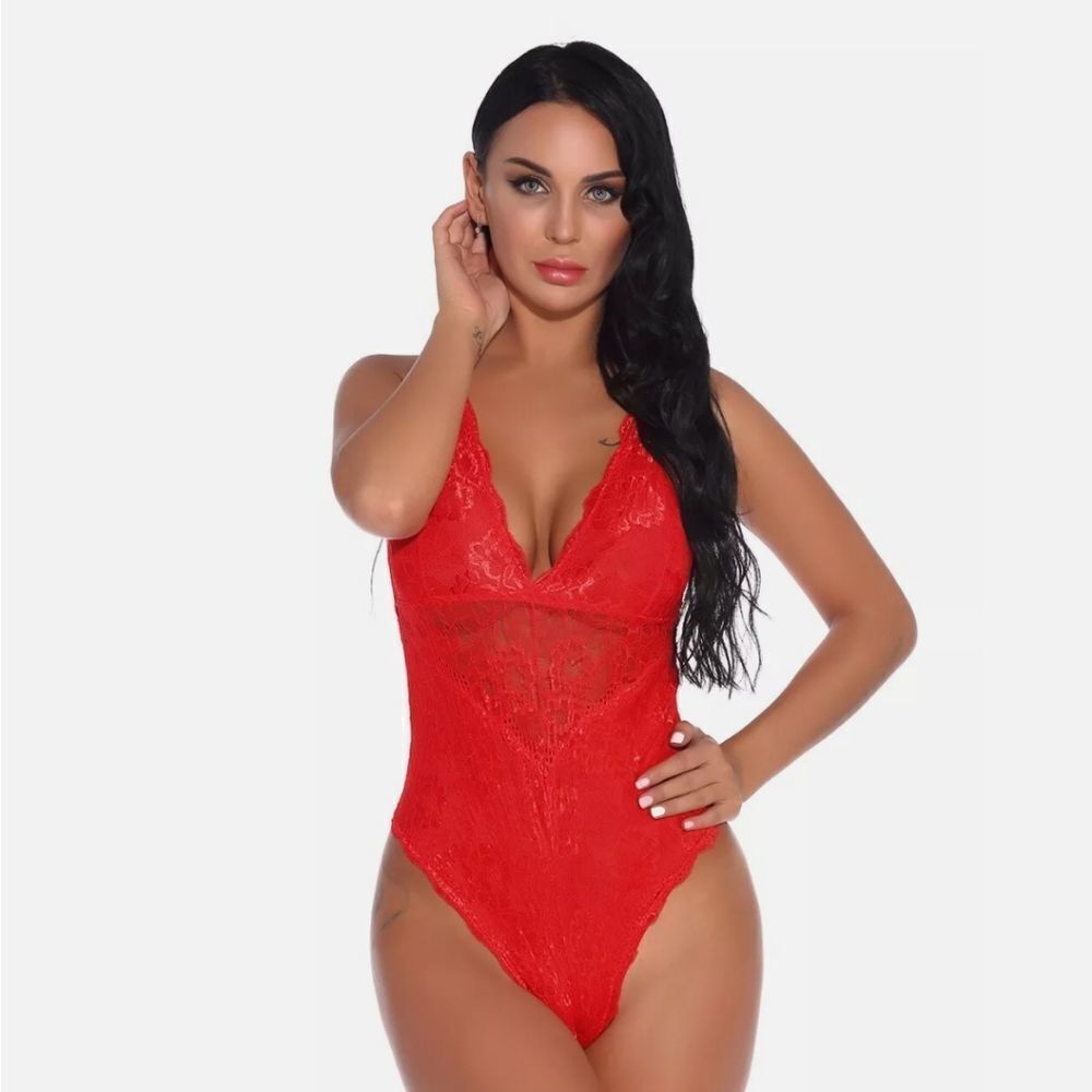 🌶️ Sexy🍑-Lingerie Lace Teddy Babydoll Bodysuit